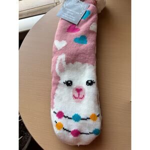 Sherpa Critter Llama Slipper Socks